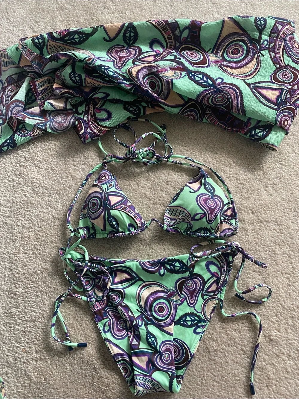 ALC bikini , sarong and 2carry bags size XS - Picture 2 of 9